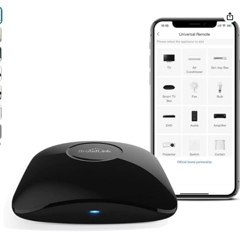 Broadlink RM4 pro IR RF WiFi Universal Remote Compatible with Alexa/Google Home